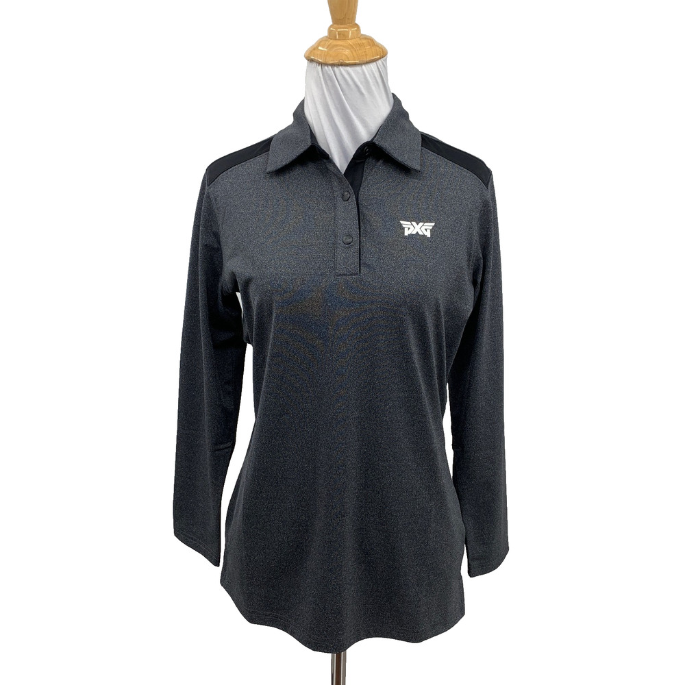 PXG Golf Polo Womens XS Extra Small Quarter Sleeve Contrast Shoulder Snap Top